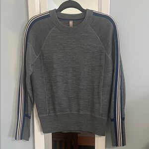 Athleta Gray Varsity Sweater XS